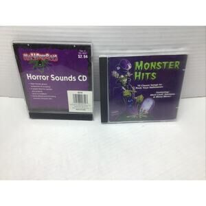 2 X Scary CDs Horror Sounds & 10 Monster Hits Halloween Party Sound Effects